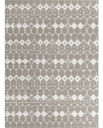 Transitional outdoor trellis cardak rug - Gray / 9’ x 12’ 2