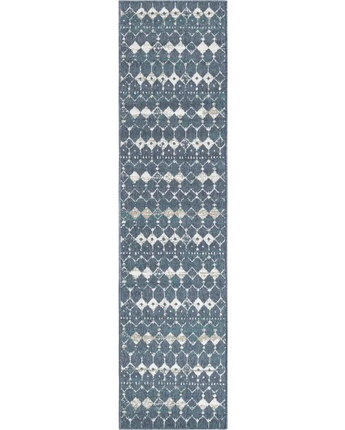 Transitional outdoor trellis cardak rug - Navy Blue / 2’ x