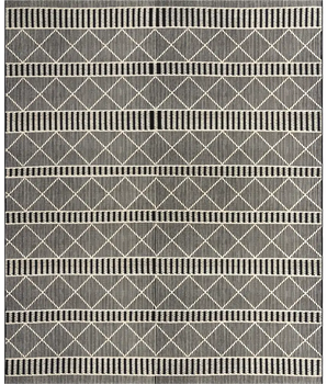 Transitional outdoor trellis dalyan rug - Black / 10’ x 12’