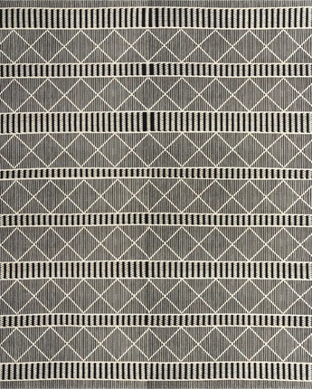 Transitional outdoor trellis dalyan rug - Black / 10’ x 12’