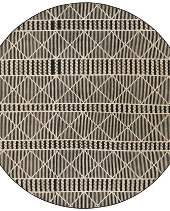 Transitional outdoor trellis dalyan rug - Black / 7’ 10 x 7’