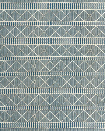 Transitional outdoor trellis dalyan rug - Blue / 10’ x 12’ 2