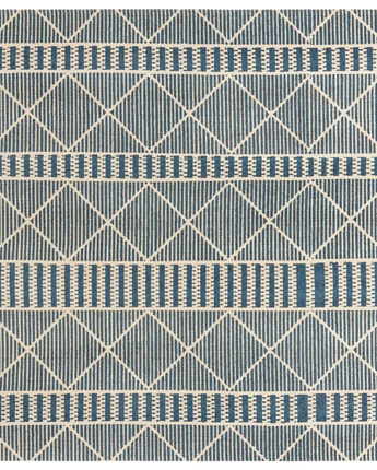 Transitional outdoor trellis dalyan rug - Blue / 5’ 4 x 6’ 1