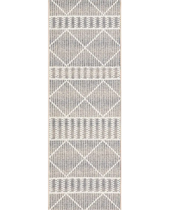 Transitional outdoor trellis dalyan rug - Gray / 2’ x 6’ /