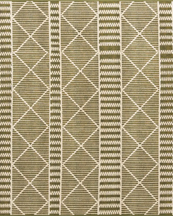 Transitional outdoor trellis dalyan rug - Green / 5’ 4 x 6’
