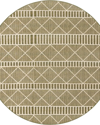 Transitional outdoor trellis dalyan rug - Green / 7’ 10 x 7’