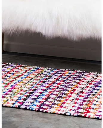 Trellis braided chindi rug - Area Rugs