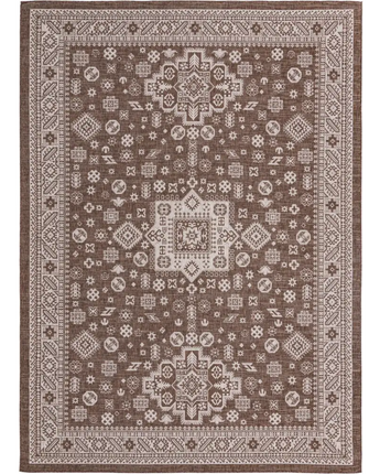 Tribal outdoor aztec chalca rug - Brown / 10’ x 14’ 1 /
