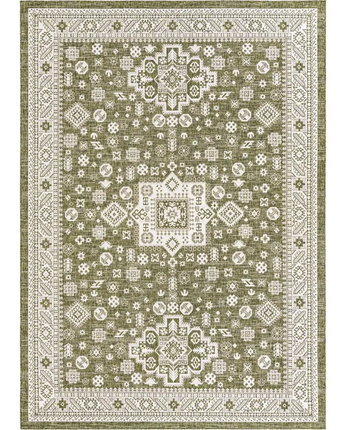 Tribal outdoor aztec chalca rug - Green / 10’ x 14’ 1 /