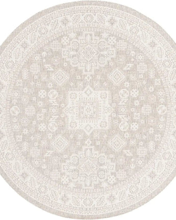 Tribal outdoor aztec chalca rug - Light Gray / 10’ x 10’ /