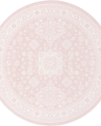 Tribal outdoor aztec chalca rug - Pink / 10’ x 10’ / Round -