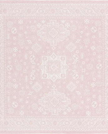 Tribal outdoor aztec chalca rug - Pink / 10’ x 10’ / Square