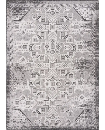 Tribal outdoor aztec coba rug - Charcoal Gray / 10’ x 14’ 1