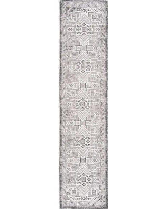 Tribal outdoor aztec coba rug - Charcoal Gray / 2’ 7 x 12’ /