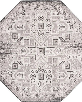 Tribal outdoor aztec coba rug - Charcoal Gray / 7’ 10 x 7’