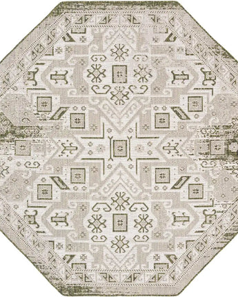 Tribal outdoor aztec coba rug - Green / 7’ 10 x 7’ 10 /