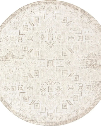 Tribal outdoor aztec coba rug - Light Gray / 10’ x 10’ /