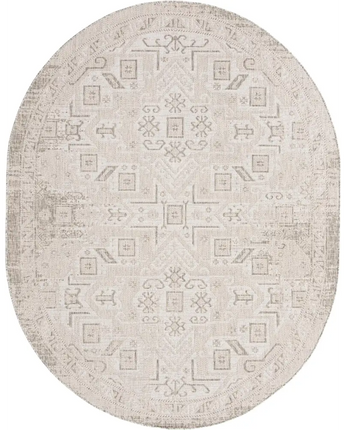 Tribal outdoor aztec coba rug - Light Gray / 7’ 10 x 10’ /