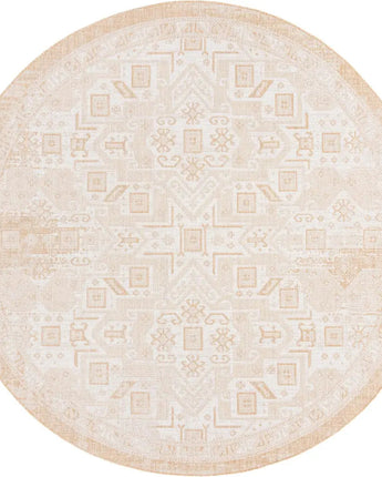 Tribal outdoor aztec coba rug - Natural / 10’ x 10’ / Round