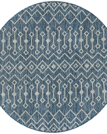 Tribal outdoor trellis tribal trellis rug - Blue / 4’ 1 x 4’