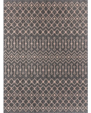 Tribal outdoor trellis tribal trellis rug - Charcoal Gray /