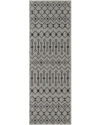 Tribal outdoor trellis tribal trellis rug - Gray / 2’ x 6’ 1