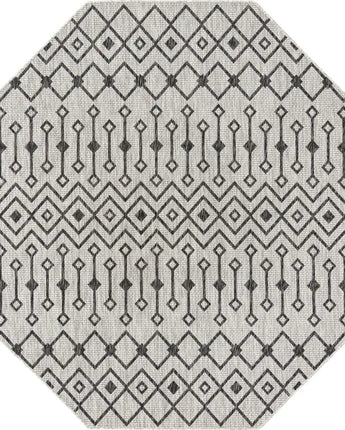 Tribal outdoor trellis tribal trellis rug - Gray / 7’ 10 x