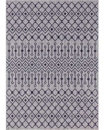 Tribal outdoor trellis tribal trellis rug - Gray / 9’ x 12’