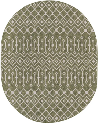 Tribal outdoor trellis tribal trellis rug - Green / 7’ 10 x