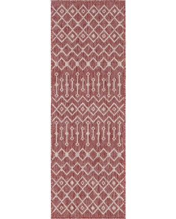 Tribal outdoor trellis tribal trellis rug - Rust Red / 2’ x