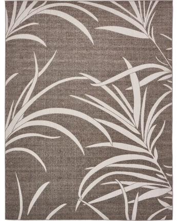 Tropical outdoor botanical orlando rug - Brown / 9’ x 12’ 2