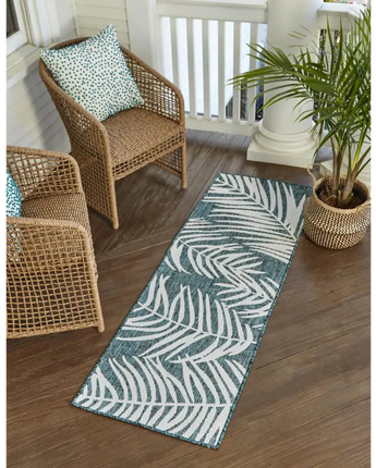 Tropical outdoor botanical palm rug - Rugs