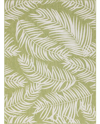 Tropical outdoor botanical palm rug - Green / 9’ x 12’ /