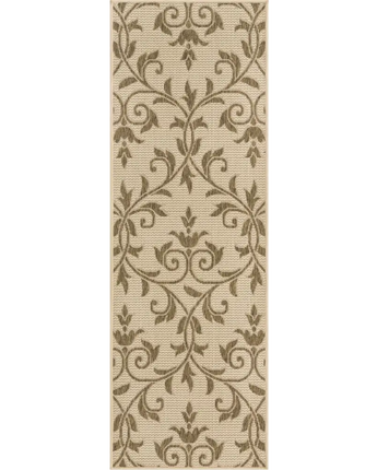 Victorian outdoor botanical victorian rug - Beige / 2’ 2 x