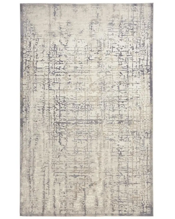 Waldor Distressed Abstract Rug - White / Beige / Rectangle /